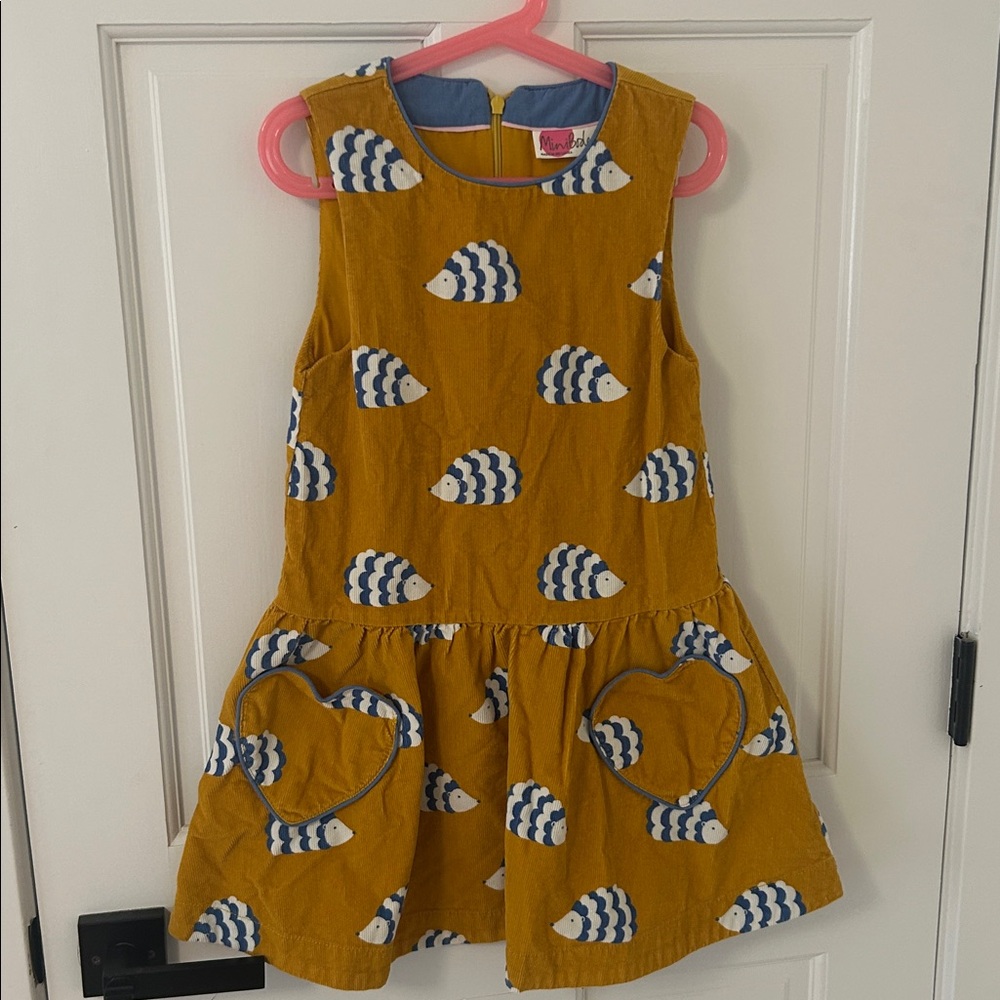 Mini Boden Velvet Girls Dress Set Sz 7-8 yr - Picture 8 of 14